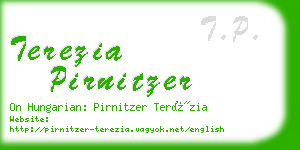 terezia pirnitzer business card